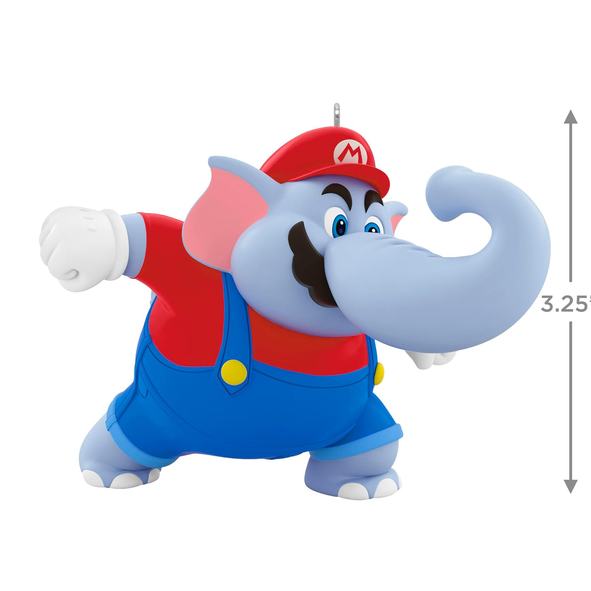 Hallmark - Adorno navideño de Recuerdo 2025, Nintendo Powered Up con Mario Elephant Mario, Regalos para Jugadores