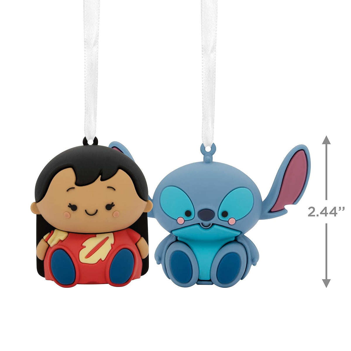 Hallmark Better Together Disney Lilo & Stitch Adornos magnéticos de Navidad, Juego de 2, inastillables