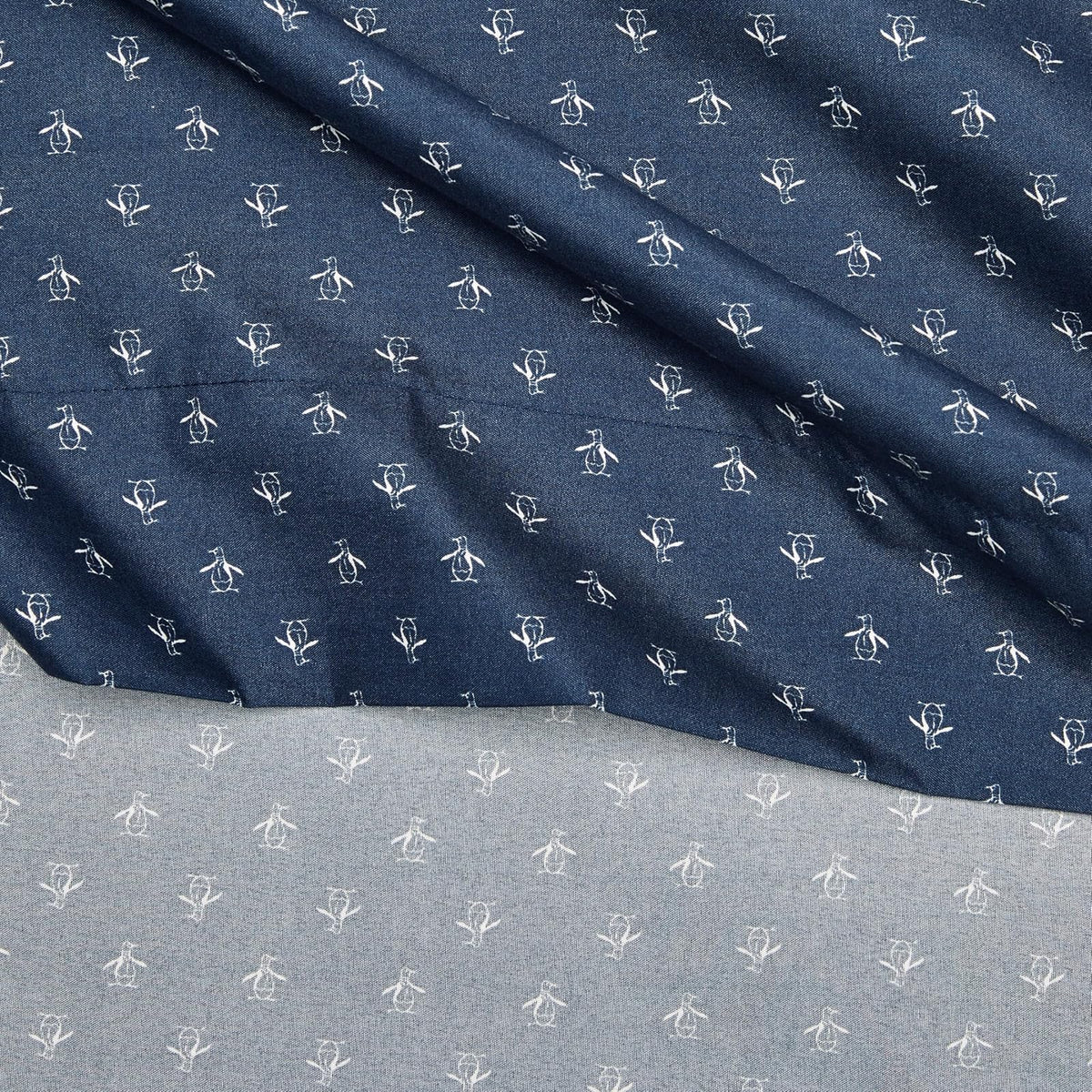 The Original Penguin MXHSA01043702 Juego de Sábanas Penguin Logo Navy, 100% Microfibra, Color Azul, Tamaño Matrimonial