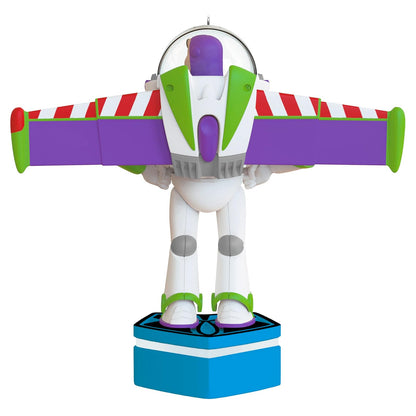 Hallmark - Adorno navideño de Recuerdo 2025, colección Disney/Pixar Toy Story Buzz Lightyear con luz y Sonido, Regalos para fanáticos de Disney