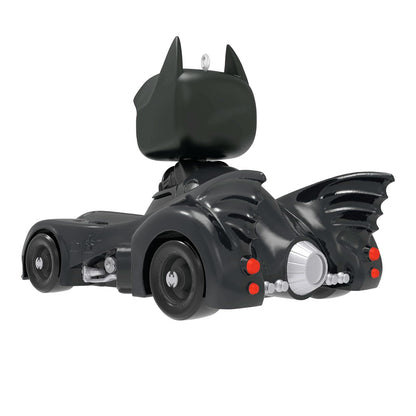Hallmark - Adorno navideño de Recuerdo 2024, DC 1989 Batman in His Batmobile Funko Pop!, Regalos de superhéroe