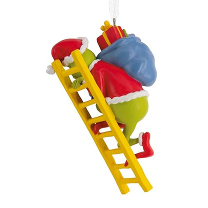 Hallmark Dr. Seuss's How The Grinch robó la Navidad Grinch en Escalera Adorno de Navidad, Regalos de película de Navidad