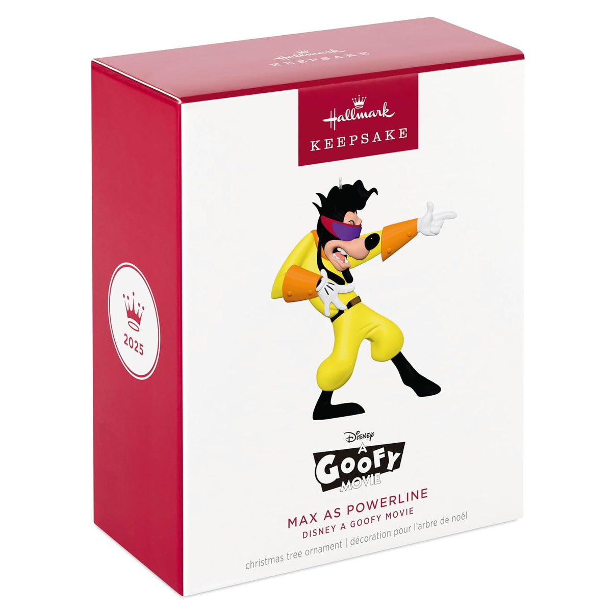 Hallmark - Adorno navideño de Recuerdo 2025, Disney A Goofy Movie MAX as Powerline, Regalos para Fans de Disney