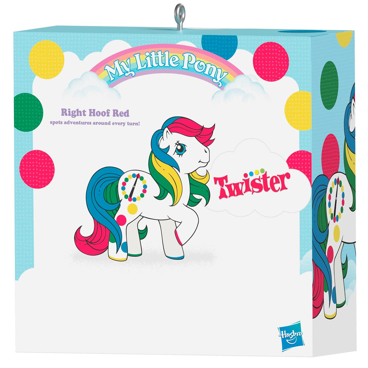 Hallmark - Adorno navideño de Recuerdo 2025, Hasbro My Little Pony Retro Twister Right Hoof Red, Nostalgia Gifts