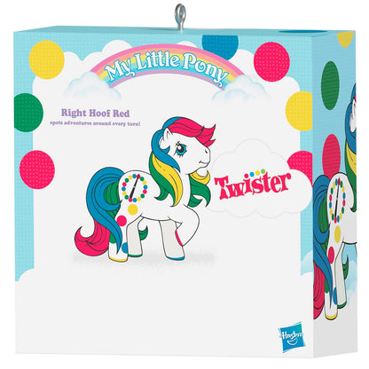 Hallmark - Adorno navideño de Recuerdo 2025, Hasbro My Little Pony Retro Twister Right Hoof Red, Nostalgia Gifts