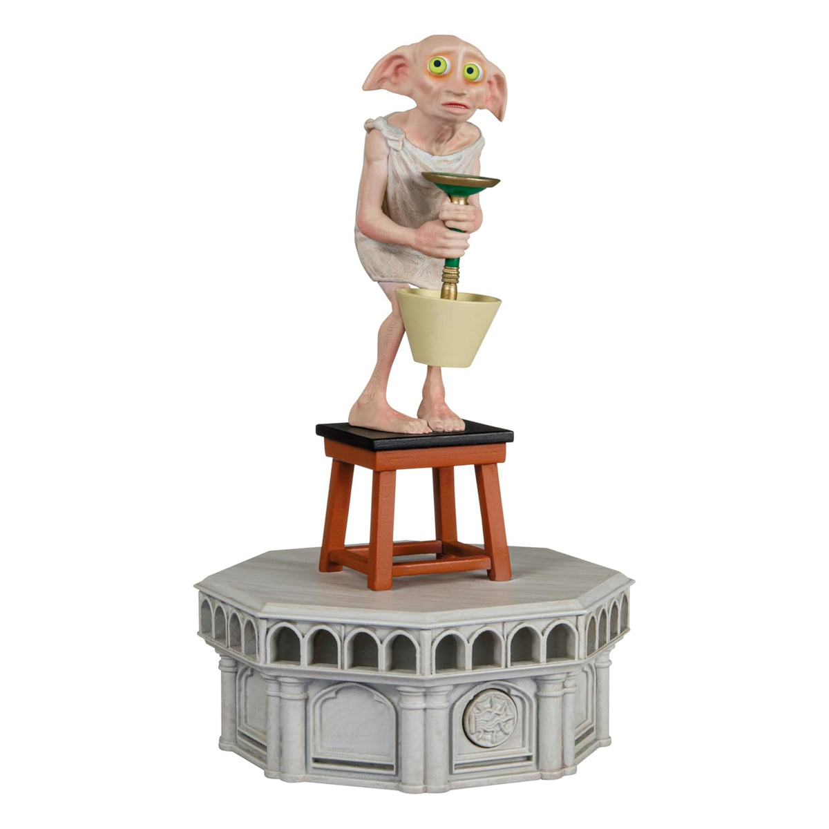 Hallmark - Adorno navideño de Recuerdo de Harry Potter y la colección de la Cámara de los Secretos Dobby con luz y Sonido, Regalos para los Fans de Harry Potter