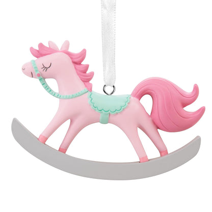Hallmark - Adornos de Navidad para bebé y niña, Primer Caballo mecedor de Navidad 2025, Regalos para bebés