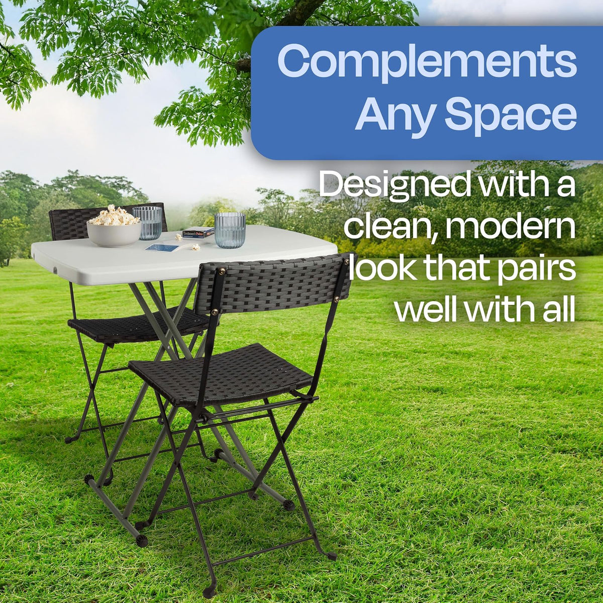 Folding Table, Foldable Table and TV Tray by Everyday Home, 30 x 20 x 28 (Great for Laptops)