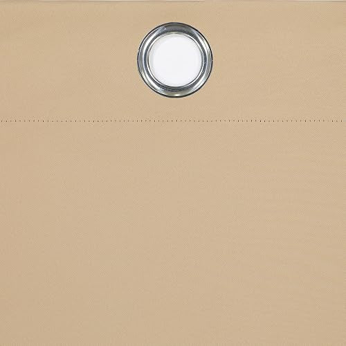 Eclipse Andover - Cortinas Opacas térmicas con Ojales para recámara (2 Paneles), 42 x 84 Pulgadas, Color Beige
