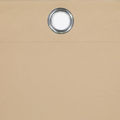 Eclipse Andover - Cortinas Opacas térmicas con Ojales para recámara (2 Paneles), 42 x 84 Pulgadas, Color Beige