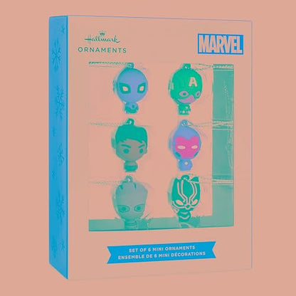 Hallmark Marvel Super Heroes - Mini Adornos de Navidad, irrompibles, Juego de 6