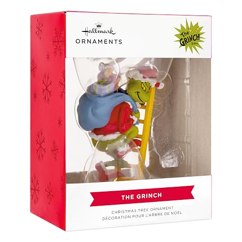 Hallmark Dr. Seuss's How The Grinch robó la Navidad Grinch en Escalera Adorno de Navidad, Regalos de película de Navidad