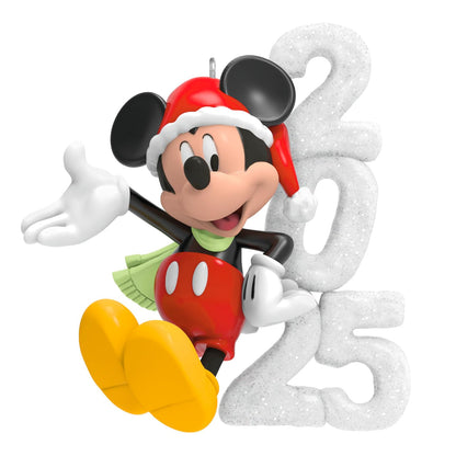 Hallmark - Adorno navideño de Recuerdo 2025, Disney Mickey Mouse A Year of Disney Magic