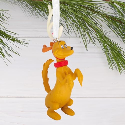 Hallmark Dr. Seuss's How The Grinch robó la Navidad MAX in Antlers Adornos de Navidad, Regalos de película de Navidad