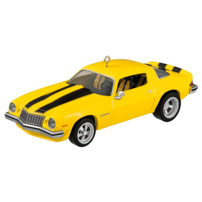 Hallmark - Adorno de Navidad 2025, The Car's The Star Transformers 1976 Chevrolet Camaro Bumblebee, Metal, Regalos de película