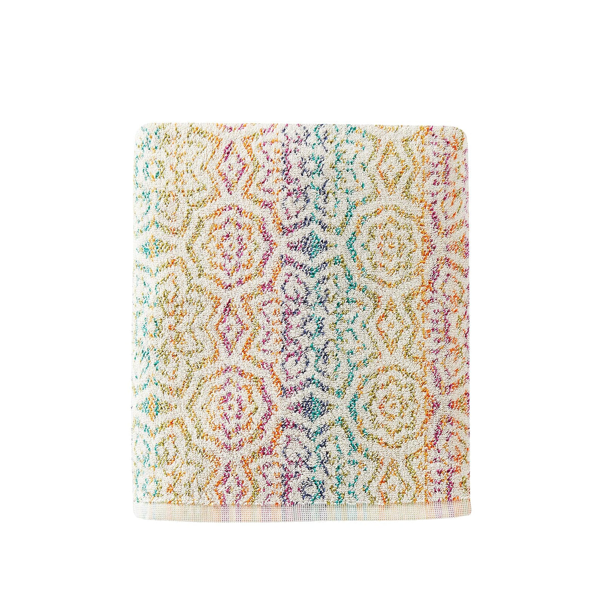 SKL Home - Toalla de baño Rhapsody, 100% algodón, Multicolor | Peso de 550 g/m². Calidad de nivel de spa. tela suave y absorbente. Patrón jacquard reversible para 2 looks en 1.