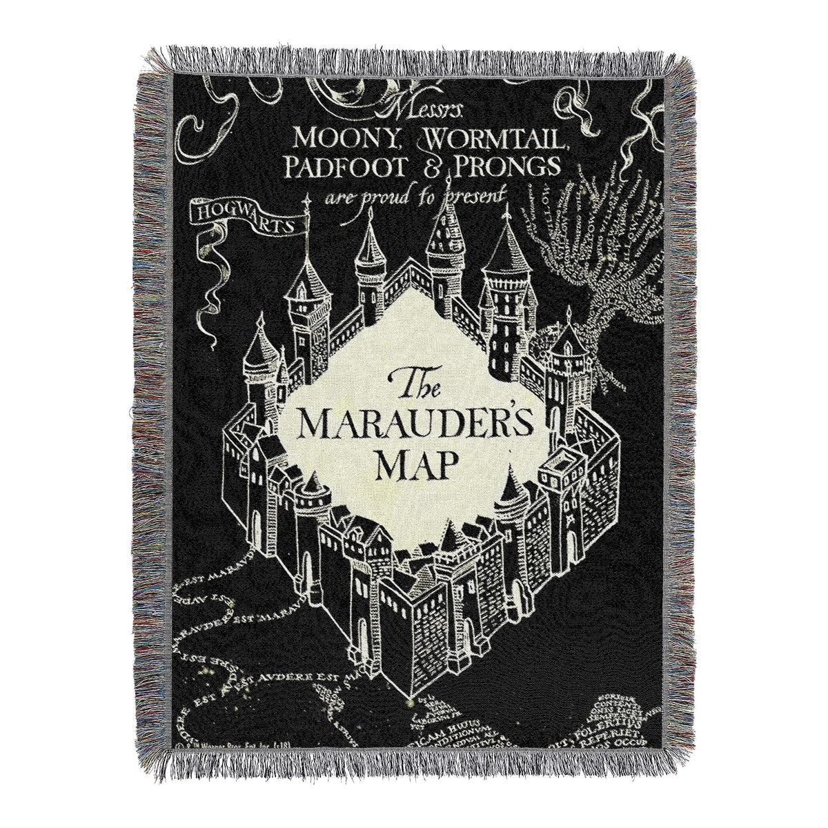 Northwest Harry Potter - Manta Tejida para decoración del hogar, diseño Moderno, Regalo único, 48 x 60 Pulgadas, Mapa Nocturno