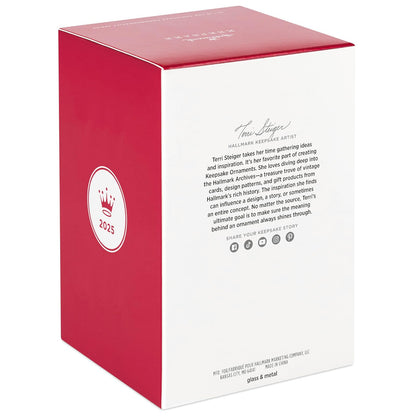 Hallmark - Adorno de Navidad 2025, Conmemorativa de Navidad 2025, Vidrio, Regalos para los Amantes de la Navidad