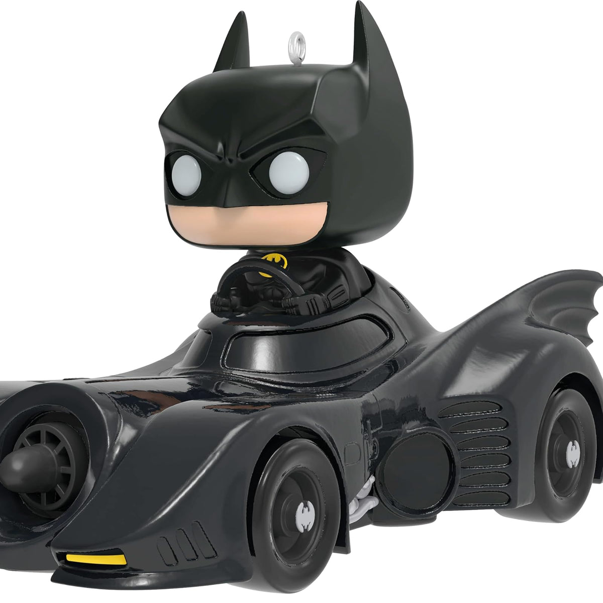 Hallmark - Adorno navideño de Recuerdo 2024, DC 1989 Batman in His Batmobile Funko Pop!, Regalos de superhéroe