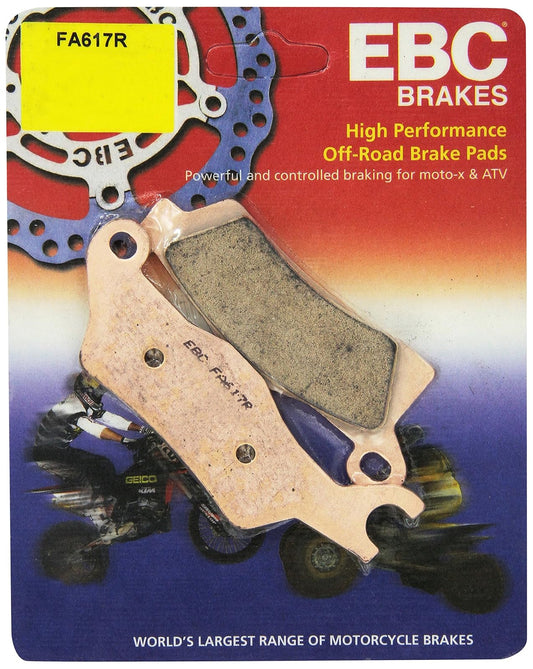 EBC Brakes FA617R R R Series Pastilla de freno de disco sinterizada, color rojo, talla única