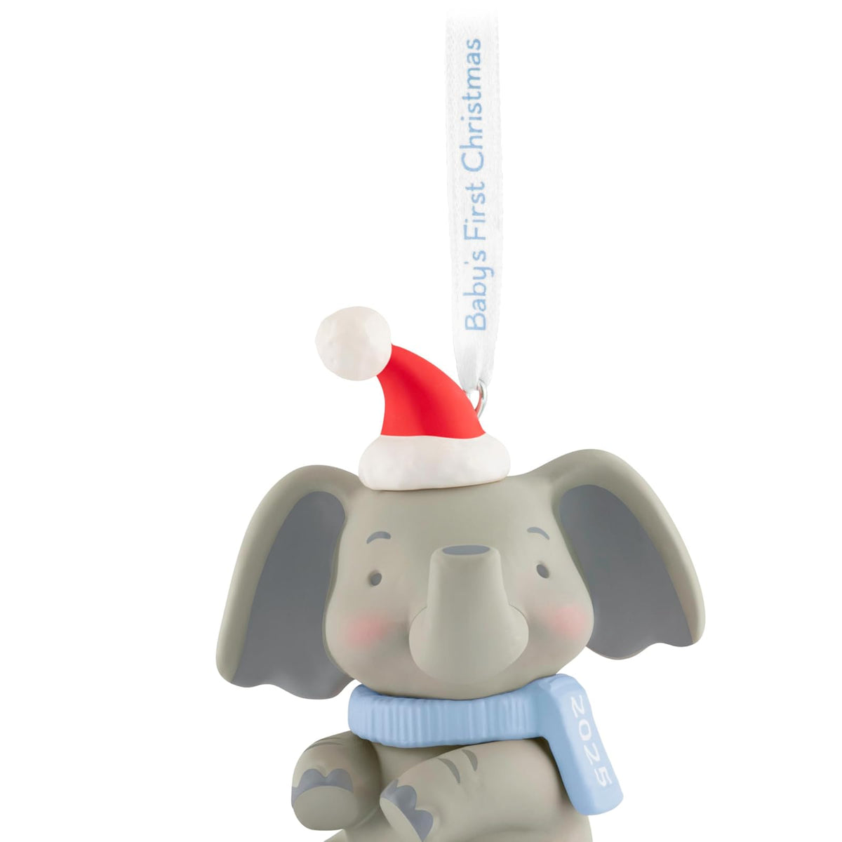 Hallmark - Adorno navideño de Recuerdo 2025, el Primer Elefante navideño para bebé niño 2025