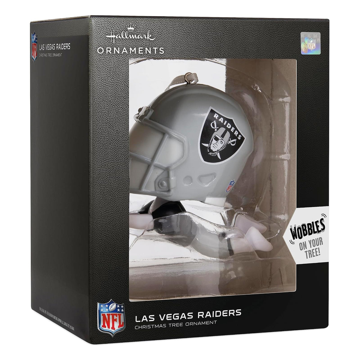 Hallmark NFL - Adorno navideño de Las Vegas Raiders Bouncing Buddy