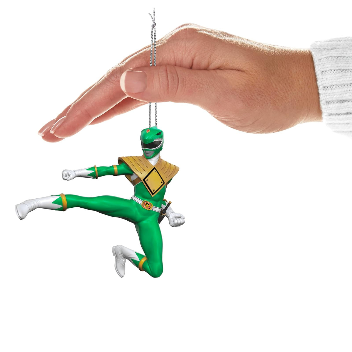 Hallmark - Adorno navideño de Recuerdo 2024, Hasbro Power Rangers Green Ranger, Regalos para niños