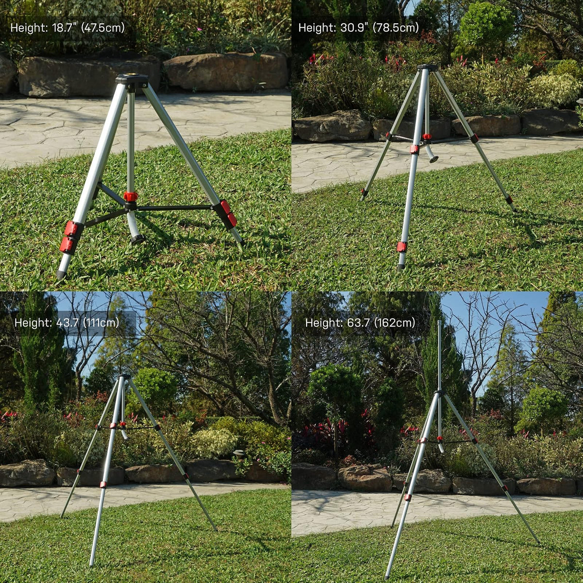 Eden 94157 Pro - Trípode telescópico de Metal (5 Libras), aspersor de Impulso de latón con Juego de iniciación de conexión rápida Premium, riego de hasta 6.360 Metros Cuadrados Pies