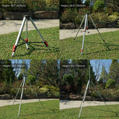 Eden 94157 Pro - Trípode telescópico de Metal (5 Libras), aspersor de Impulso de latón con Juego de iniciación de conexión rápida Premium, riego de hasta 6.360 Metros Cuadrados Pies