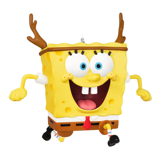 Hallmark - Adorno navideño de Recuerdo 2024, Nickelodeon Bob Esponja Squarepants Spongebob 's Holiday Rush, Regalos de Dibujos Animados