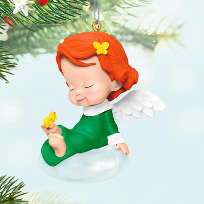 Hallmark - Adorno navideño de Recuerdo 2025, Hortensia de los ángeles de María, Regalos para coleccionistas de ángeles