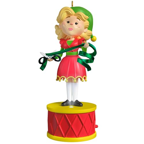 Hallmark - Adorno de Navidad 2025, colección Elf Jovie con luz y Sonido, Regalos de película de Navidad