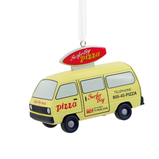 Hallmark Netflix Stranger Things Surfer Boy Pizza Van - Adorno navideño de Resina