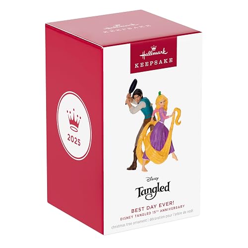 Hallmark - Adorno de Navidad 2025, Disney Tangled 15th Anniversary Best Day Ever!, Regalos para Fans de Disney