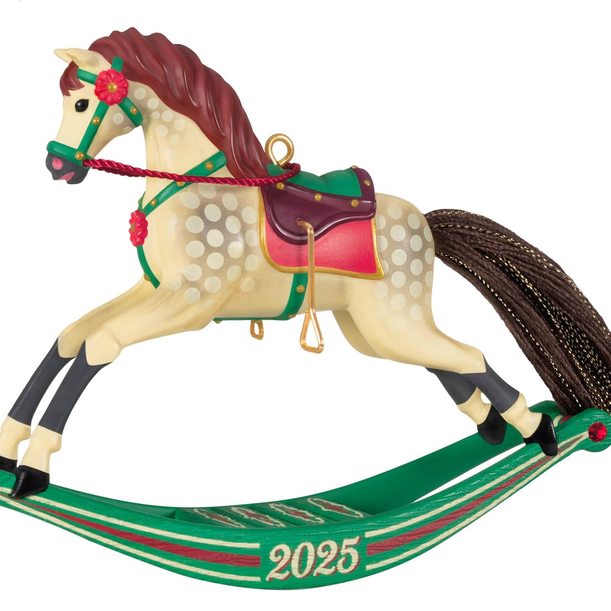 Hallmark - Adorno navideño de Recuerdo 2025, Recuerdos de Caballo mecedor, Regalos para los Amantes de la Navidad