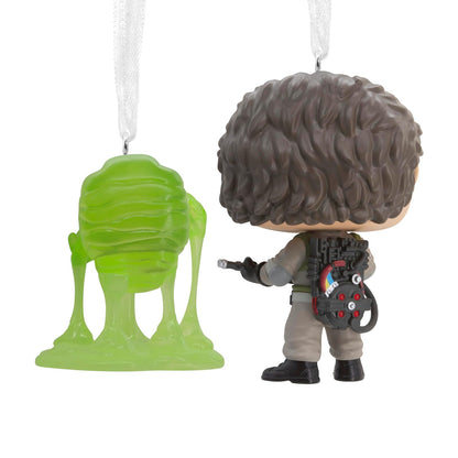 Hallmark Ghostbusters Peter Venkman & Slimer Funko Pop! Adornos de Navidad, Juego de 2, Regalos de Cultura Pop