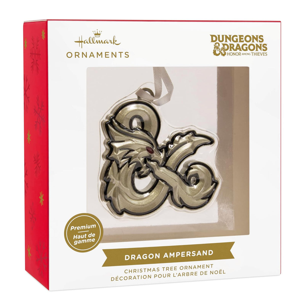 Hallmark Dungeons & Dragons: Honor Among Thieves Dragon Ampersand Ornamento de Navidad, Metal, Regalos de Cultura Pop