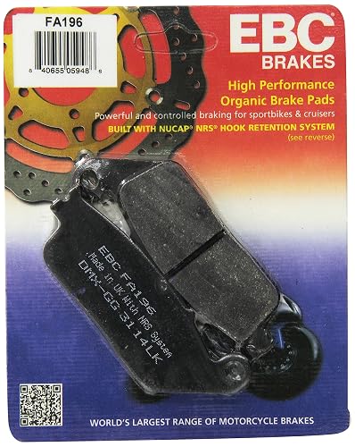 EBC Brakes Juego de Pastillas de Freno de Disco FA196, Negro