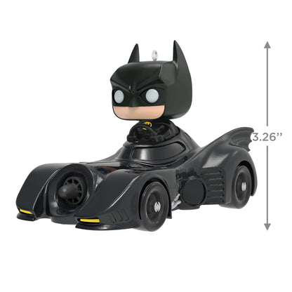Hallmark - Adorno navideño de Recuerdo 2024, DC 1989 Batman in His Batmobile Funko Pop!, Regalos de superhéroe