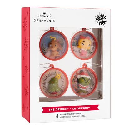 Hallmark Dr. Seuss's How The Grinch robó la Navidad Scenes Mini Adornos de Navidad, irrompibles, Juego de 4
