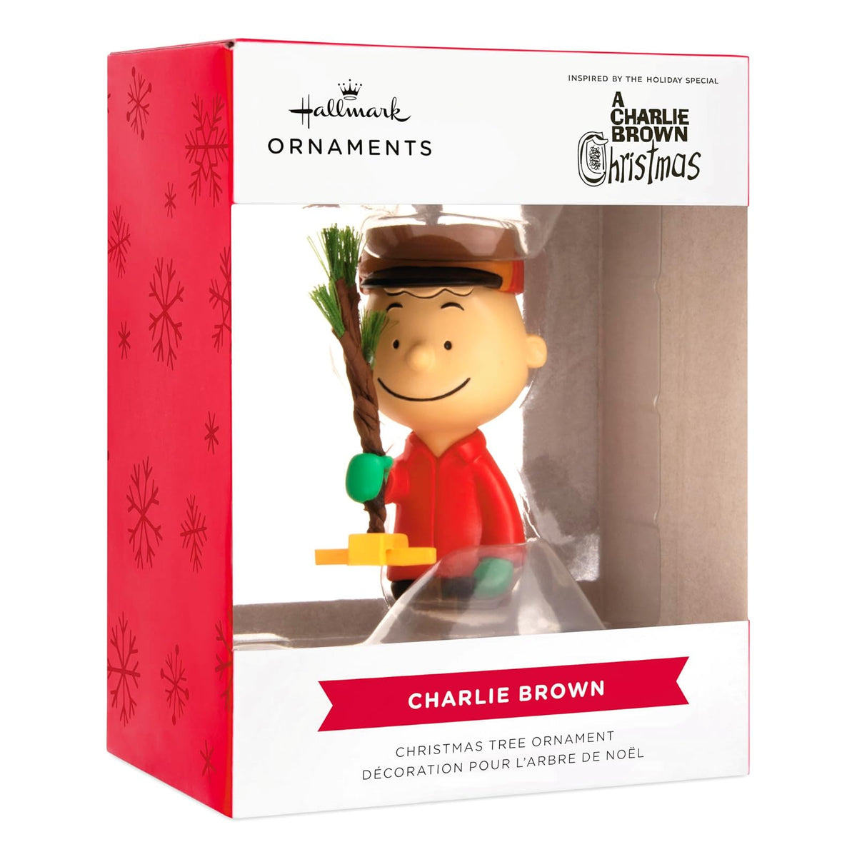 Hallmark Peanuts Charlie Brown con Adorno navideño de árbol, Regalos para Fans de los Cacahuetes