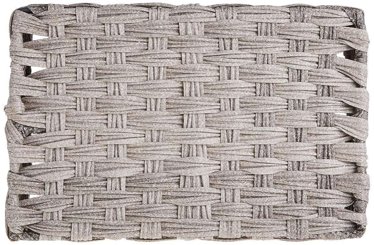 Whitmor Split Rattique 4 Section Tray Gray Wash