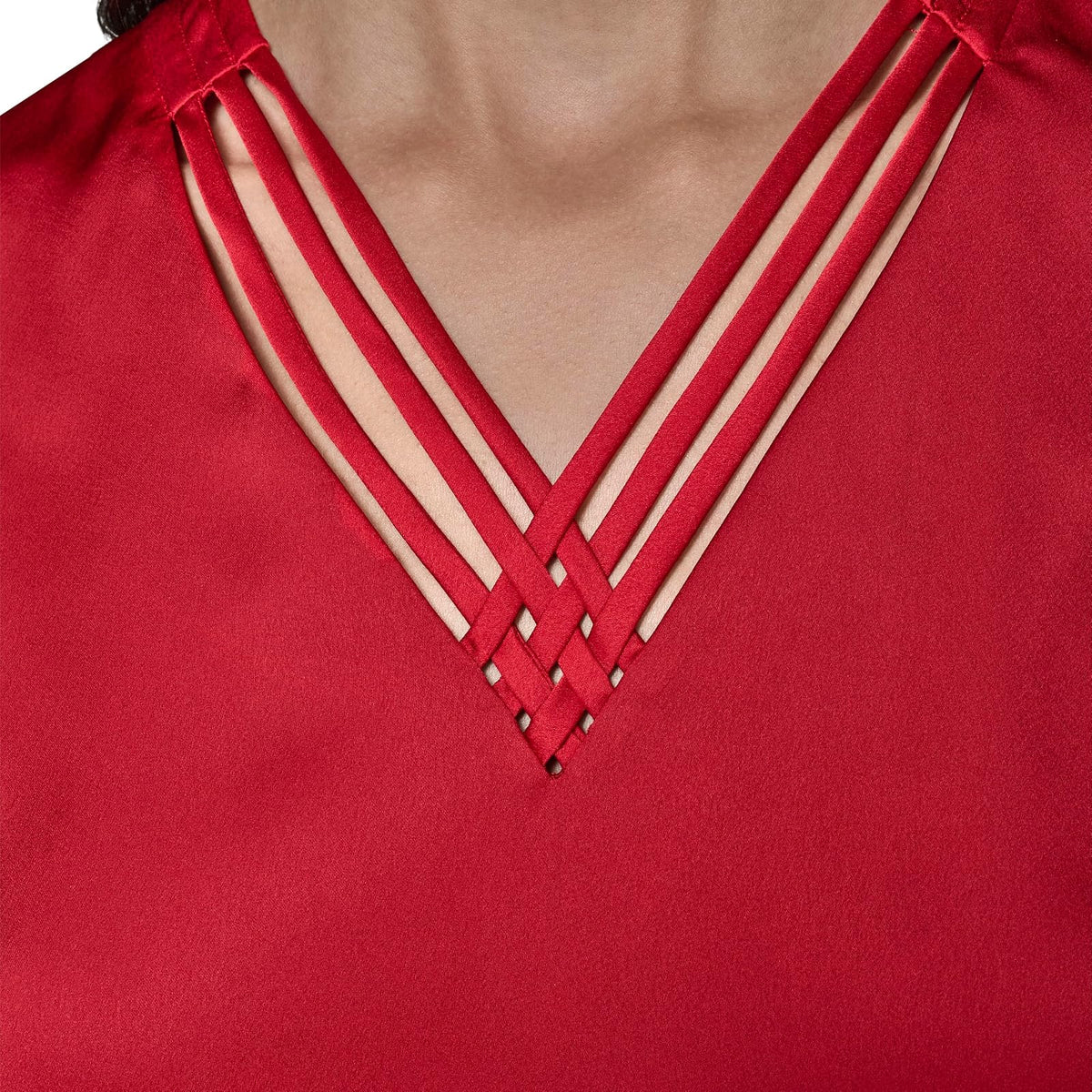 Karl Lagerfeld - Blusa Tejida sin Mangas con Cuello en V para Mujer