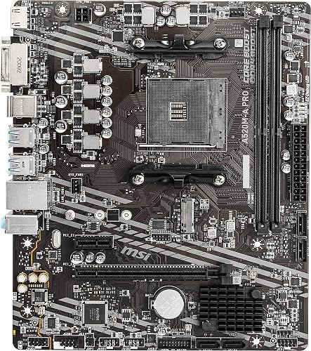 MSI - Tarjeta Madre -A520M-A PRO - MATX - Socket AM4 - Soporta memoria DDR4 hasta DDR4-4600 MHz (OC) MHz -HDMI - 2 DIMM, Memoria Máxima DDR4 (64 GB) - Para AMD
