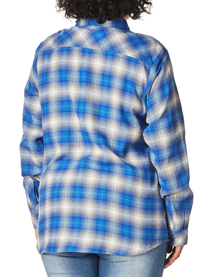 Dickies - Camisa de Franela de Manga Larga para Mujer