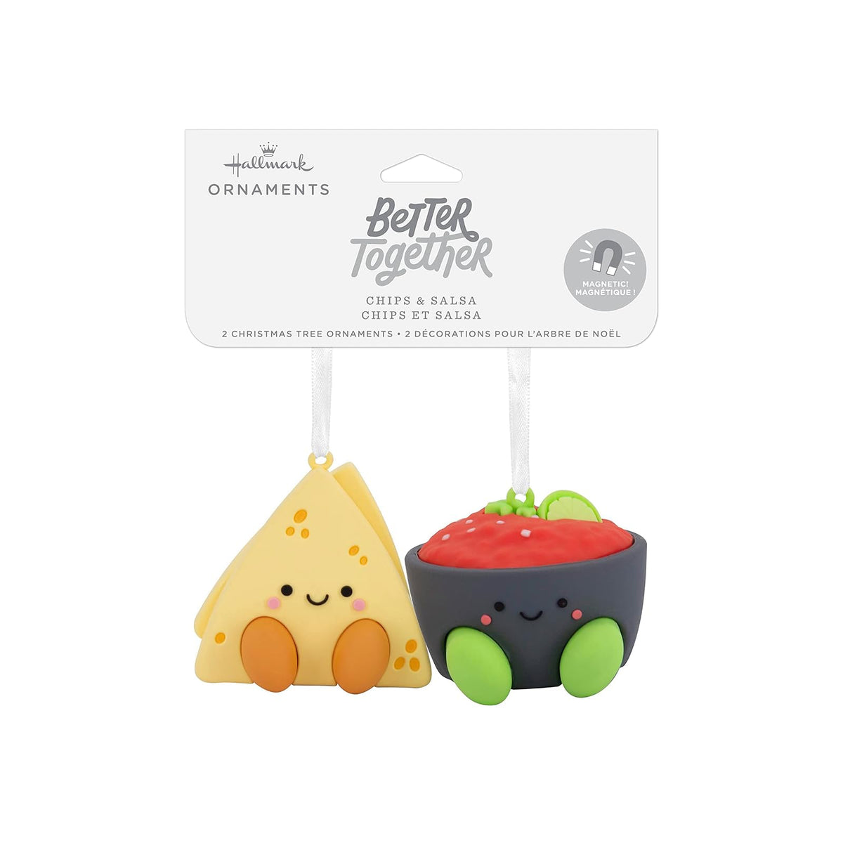 Hallmark Better Together Chips and Salsa - Adornos magnéticos de Navidad, Juego de 2, inastillables