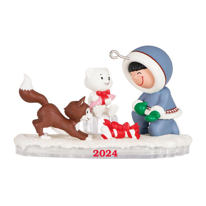 Hallmark - Adorno navideño de Recuerdo 2024, Frosty Friends 2024, Regalos para coleccionistas de muñeco de Nieve