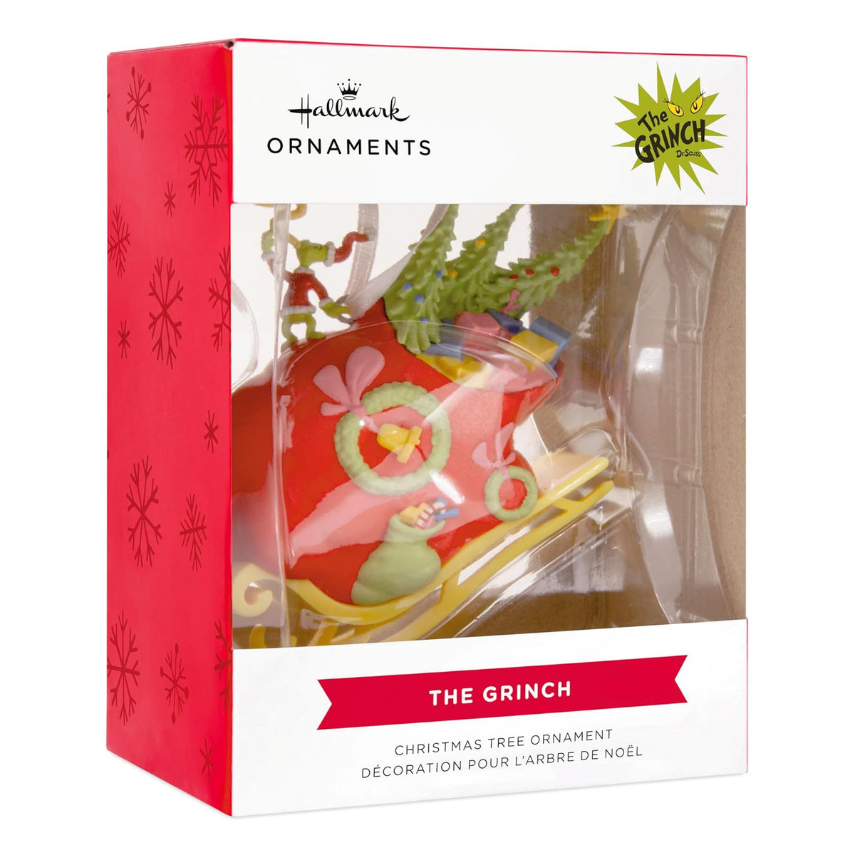 Hallmark Dr. Seuss's How The Grinch robó la Navidad Grinch on Sleigh Adornos de Navidad, Regalos de película de Navidad