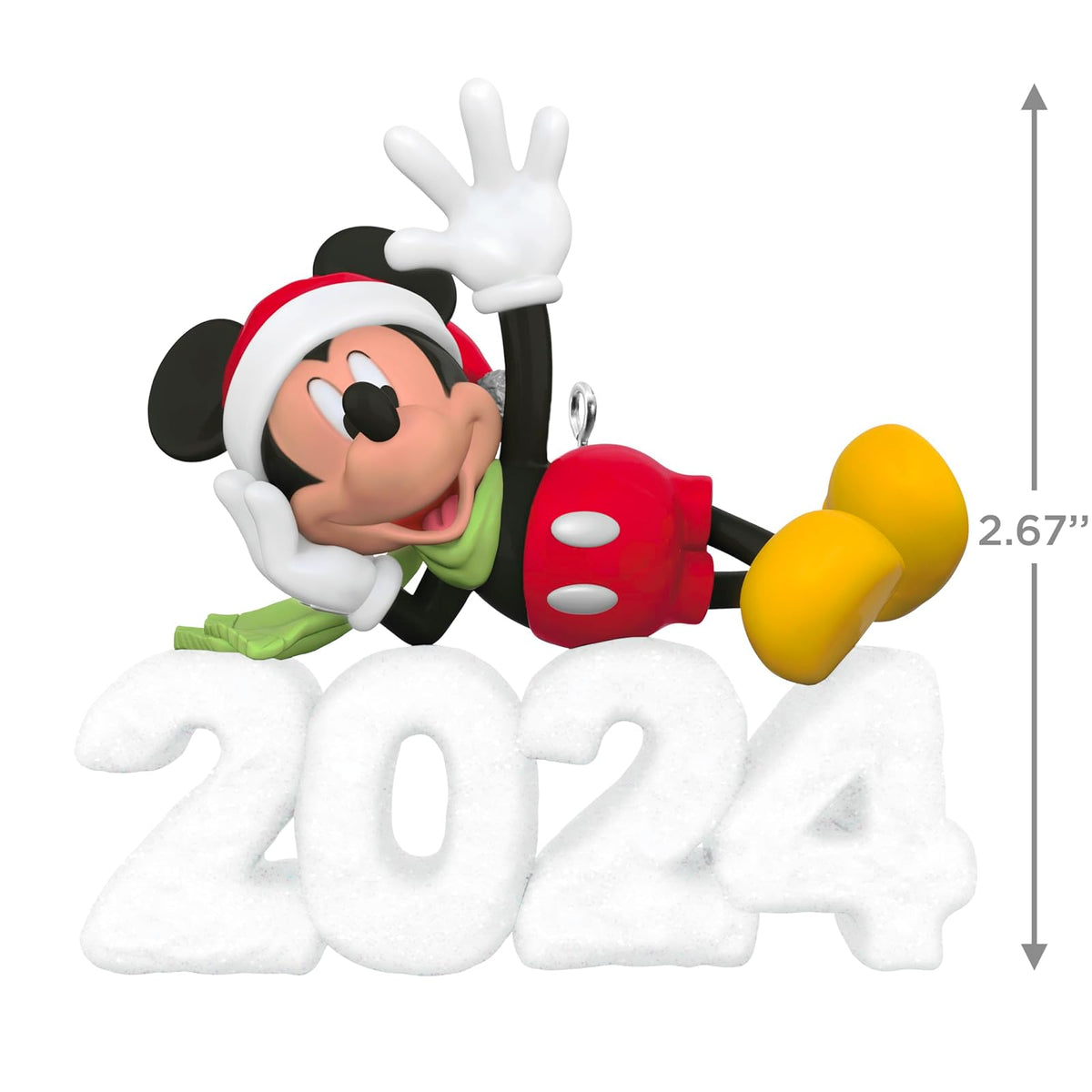Hallmark - Adorno navideño de Recuerdo 2024, Mickey Mouse A Year of Disney Magic 2024, Regalos para fanáticos de Disney