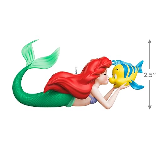 Hallmark - Adorno navideño de Recuerdo 2025, Disney The Little Mermaid A Fin-Tastic Friendship, Regalos para Fans de Disney